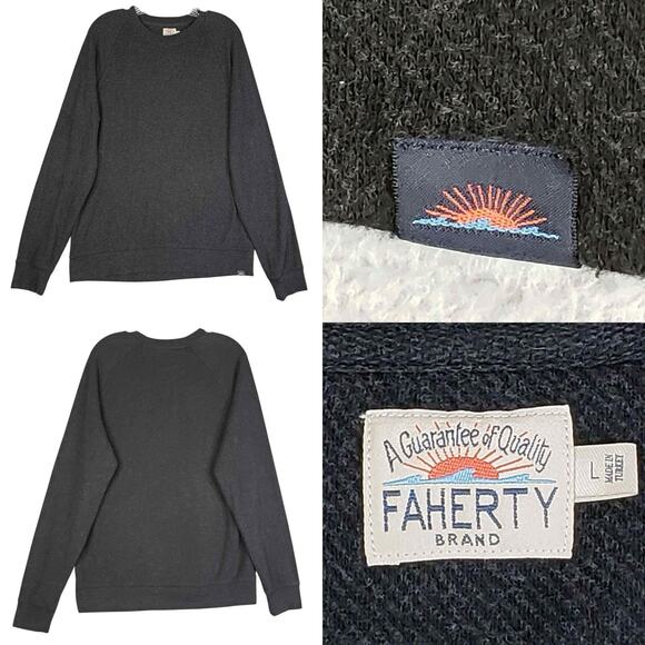 Faherty Legend Sweater Men’s Size Large L Crewneck Long Sleeve Gray - Picture 1 of 7